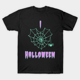 I Heart Halloween Spider Web pastel goth T-Shirt